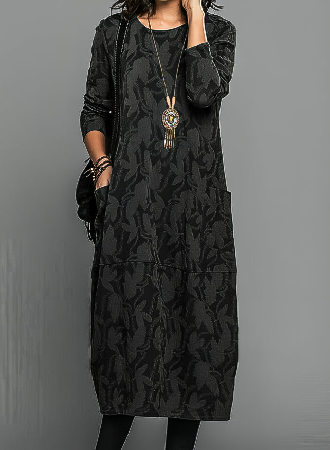 Lea - Lässiges Rundhals Winterkleid