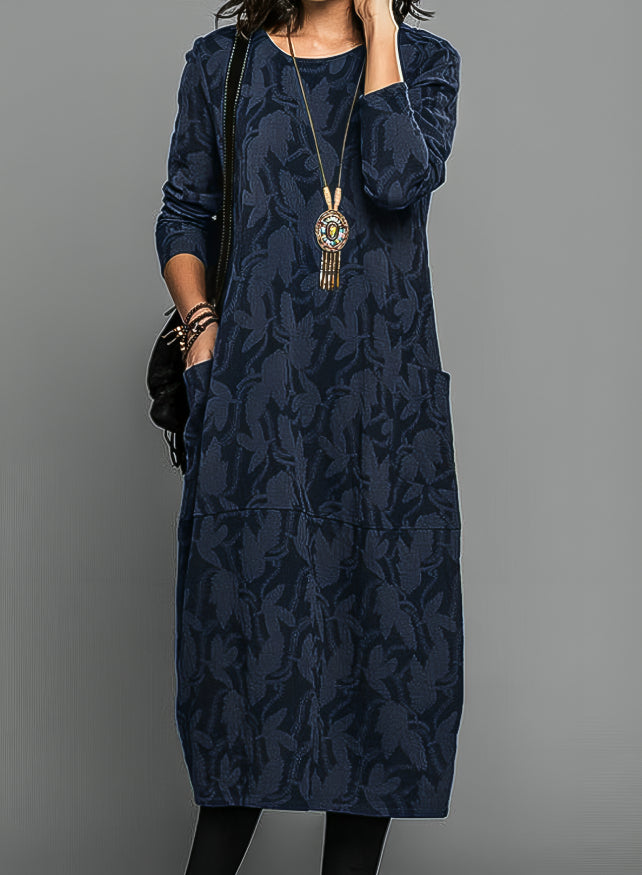 Lea - Lässiges Rundhals Winterkleid