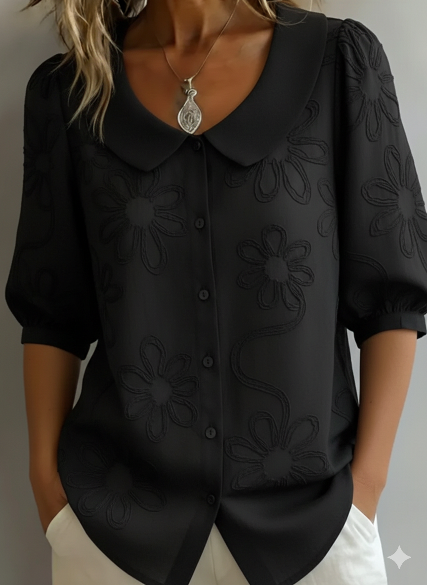 Aurélie™ — Leichte Bluse mit floralem Design für natürliche Eleganz