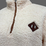 Claudia - Patch Quarter Zip Pullover Teddy Sweatshirt