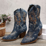 Ealasaid | Damen Westernstiefel für breite Waden mit Stickerei