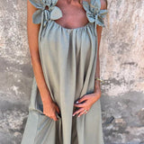 Stacey™ - Geblümtes Kleid mit U-förmigem Ausschnitt