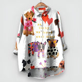 Geraldine™ | Damen-Shirt mit Hundedruck