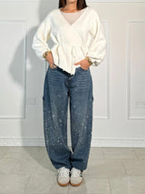Glänzende Carpenter-Style Denim-Jeans
