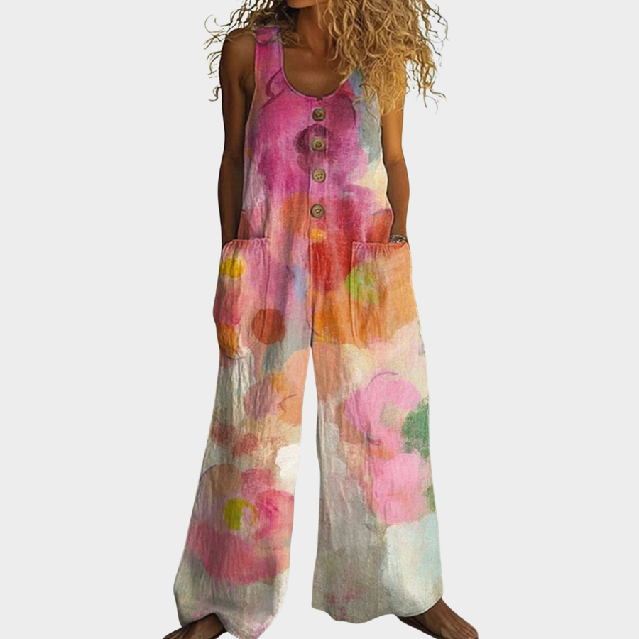 Willa | Fließender bedruckter Jumpsuit
