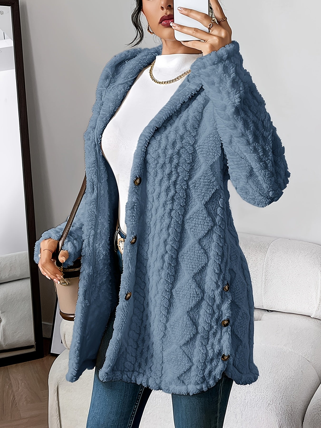 Chloe™ - Plüsch-Hoodie-Cardigan