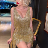 Schickes und verführerisches Fransen-Party-Kleid