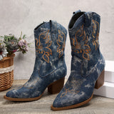 Ealasaid | Damen Westernstiefel für breite Waden mit Stickerei
