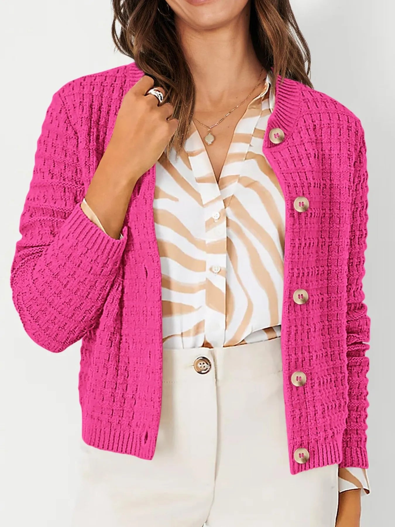 Harper™ - Strickjacke mit Knopfleiste