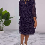 Tilly - Gepunktetes Schichtenkleid