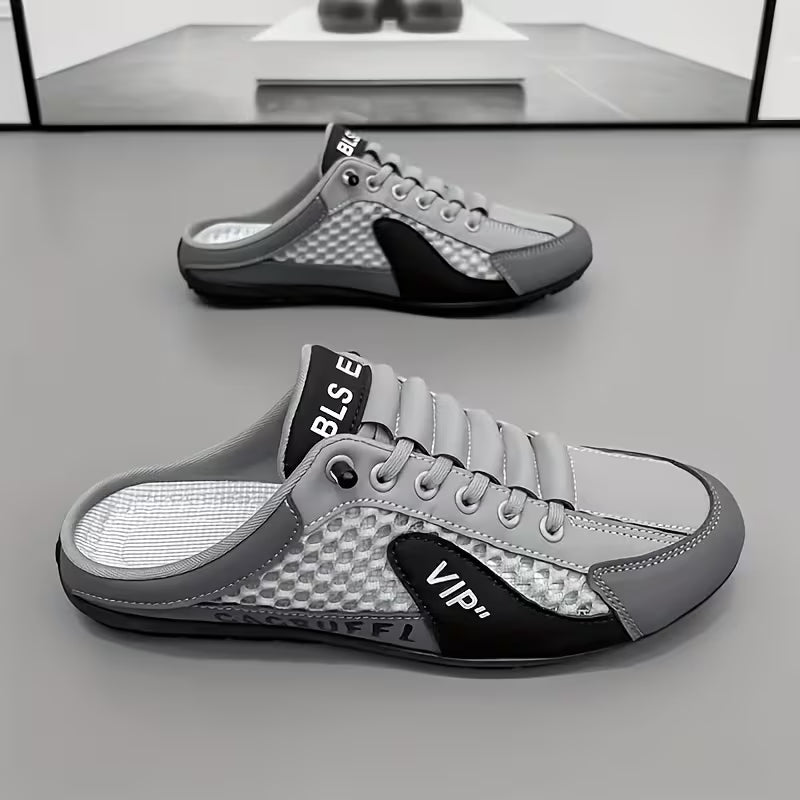 Herren Farbblock Rückenfreie Slip-On Sneaker