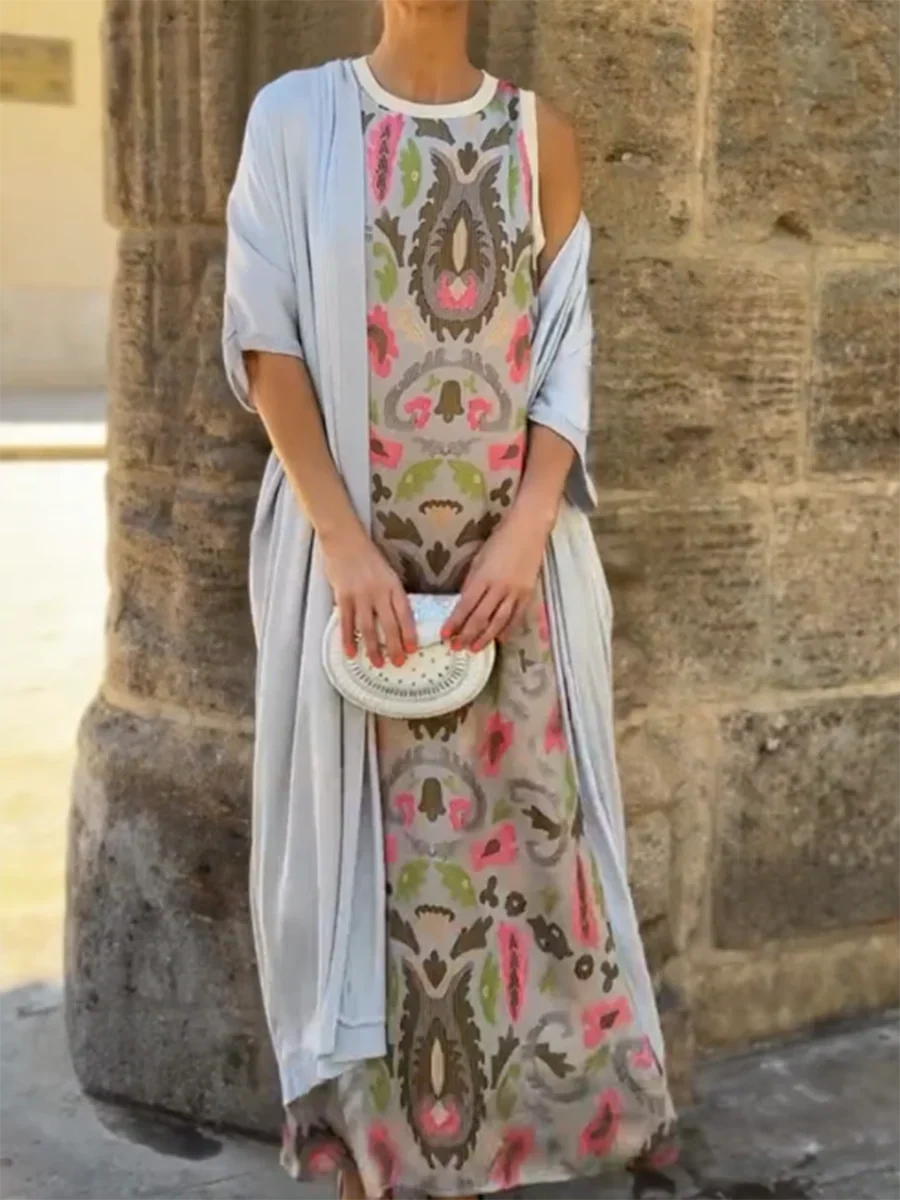 Delly - Bohemian Stil Zweiteiliges Kleid