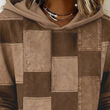 Schicker Langarm-Karierten Hoodie