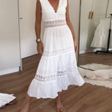 Stella™ - Bequemes V-Ausschnitt Spitzen-Topkleid
