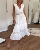 Stella™ - Bequemes V-Ausschnitt Spitzen-Topkleid