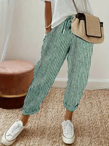 Elena™ - Gestreifte Hose mit weitem Bein