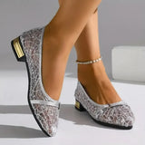 Damen Freizeit Slipper aus Spitze und Mesh