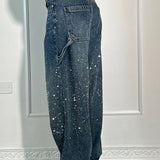 Violette™ - Hose mit hoher Taille und weiten Beinen und Knopftaschen