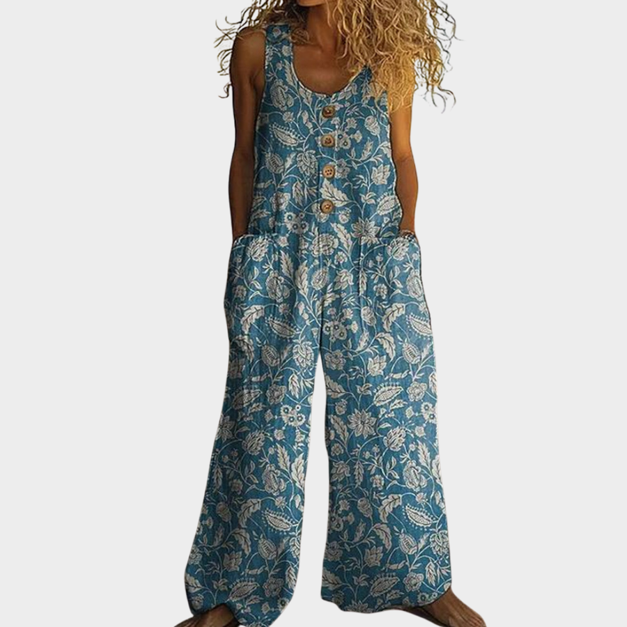 Frieda-Luise | Fließender bedruckter Jumpsuit