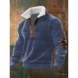 SILVORO | Fleece-Pullover mit hohem Kragen