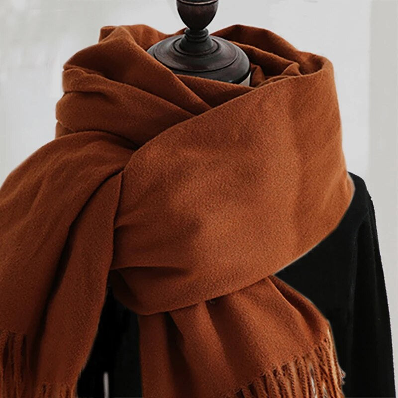 Designer-Schal mit Quasten | Warmer und weicher Kaschmir