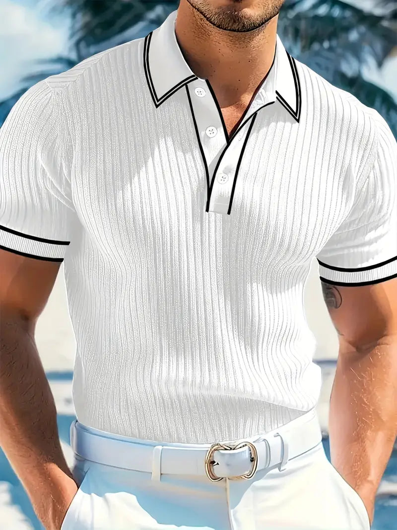 Emilio™ - Herren maßgeschneiderte gerippte Polo