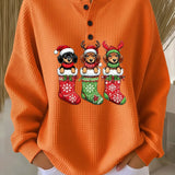 Grethe | Vintage Weihnachtspullover mit Hundemotiv
