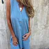 Macy™ - Bequemes Baumwoll- und Leinen-Sommerkleid