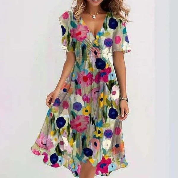 Eleonora - Elegantes Kurzärmeliges Kleid