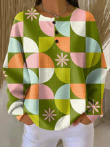 Saga | Pullover mit abstraktem kariertem Muster