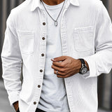 Bryce | Herren Langarm-Overshirt mit Taschen und Knöpfen