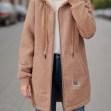 Grace - Winter Kapuzenpulli Lange Ärmel Kordelzug Thermomantel Herbst