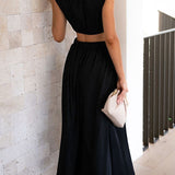 Quincy | Midi-Kleid mit Cut-Out und Taschen