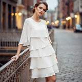 Chic Schichtkleid mit Puffärmeln für Frauen