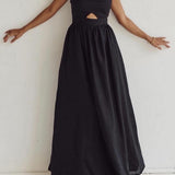 Damen Ärmelloses Maxi-Kleid mit Ausschnitten und Taschen