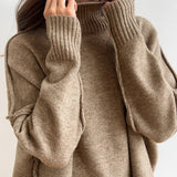 Damen Turtleneck Lounge Set mit Weitbein-Hosen