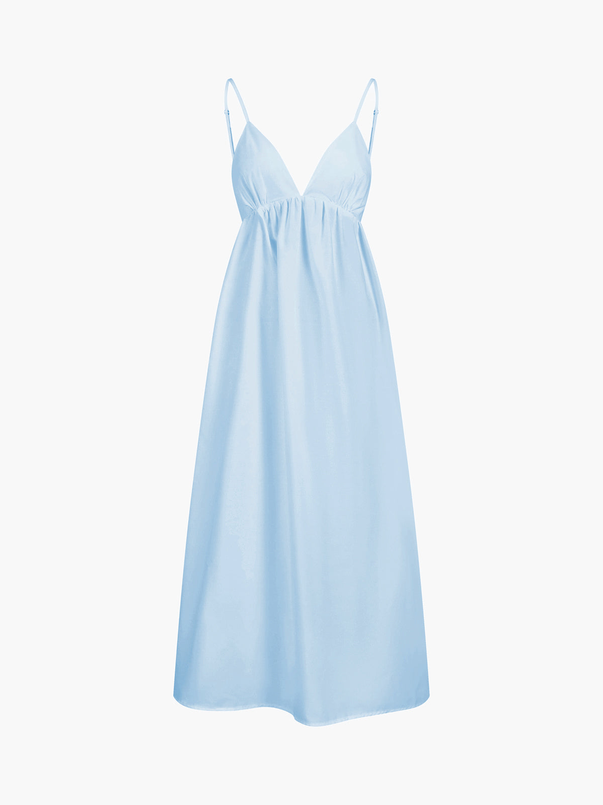 Damen Ärmelloses V-Ausschnitt Midi-Kleid