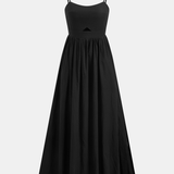 Damen Ärmelloses Maxi-Kleid mit Ausschnitten und Taschen