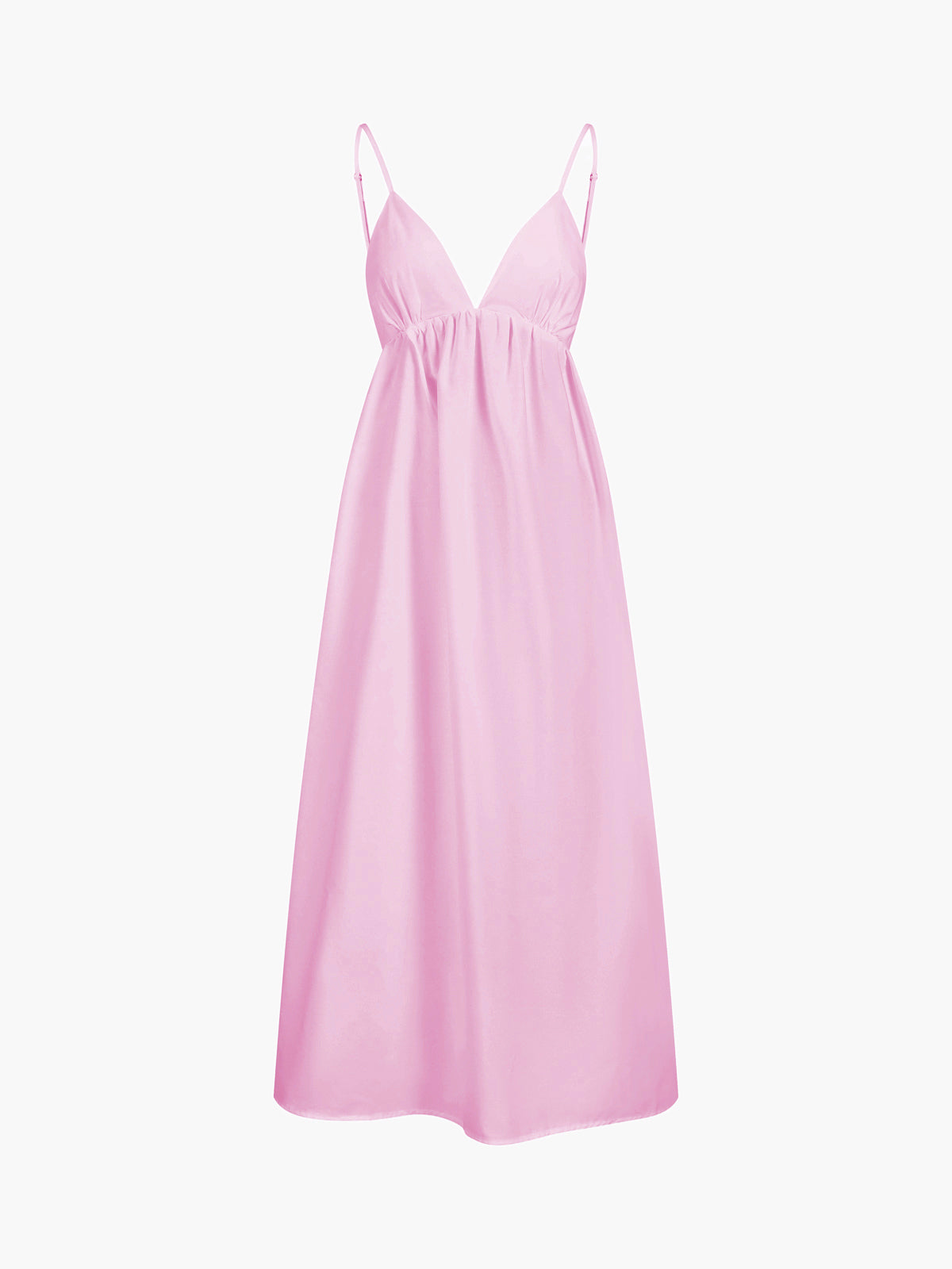 Damen Ärmelloses V-Ausschnitt Midi-Kleid