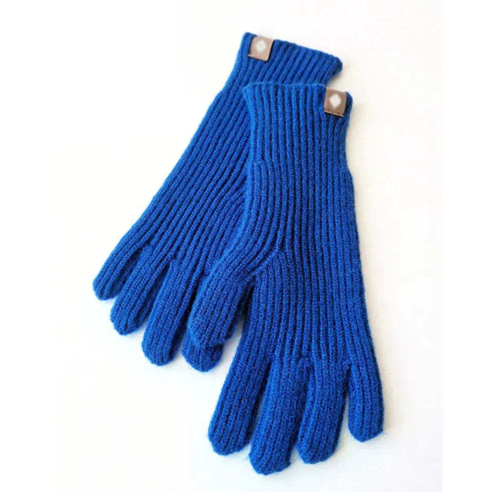 Gestrickte Damenhandschuhe mit Touchscreen