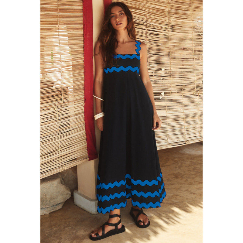 Bettina | Damen Maxikleid mit quadratischem Ausschnitt und ärmellos
