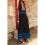 Bettina | Damen Maxikleid mit quadratischem Ausschnitt und ärmellos