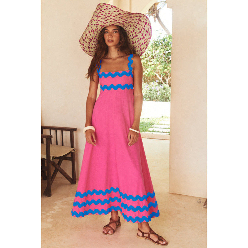 Bettina | Damen Maxikleid mit quadratischem Ausschnitt und ärmellos