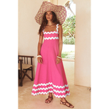 Bettina | Damen Maxikleid mit quadratischem Ausschnitt und ärmellos