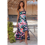 Bettina | Damen Maxikleid mit quadratischem Ausschnitt und ärmellos