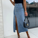 Chiara | Modischer, figurbetonter Jeansrock