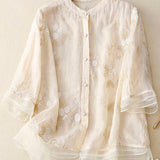 Kourtney™ | Schicke Bluse mit gestickten Akzenten