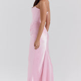 Hera - Elegantes Retro-Einfarbiges Trägerloses Partykleid