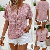 Cindy™ | Bluse mit floralem Druck und abgestuftem Kragen