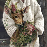 Isabella - Bunt gestrickte Katzen Strickjacke